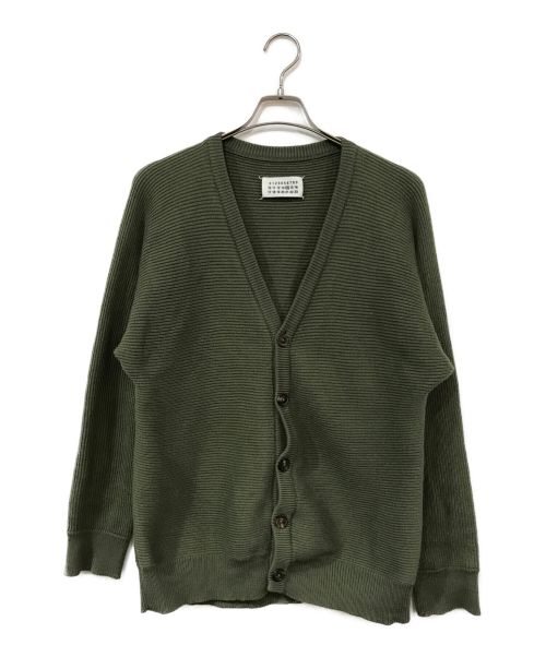 Maison Margiela（メゾンマルジェラ）Maison Margiela (メゾンマルジェラ) Vネックカーディガン グリーン サイズ:50の古着・服飾アイテム