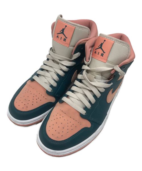 NIKE（ナイキ）NIKE (ナイキ) WMNS Air Jordan 1 Mid ピンク×グリーン サイズ:US7の古着・服飾アイテム