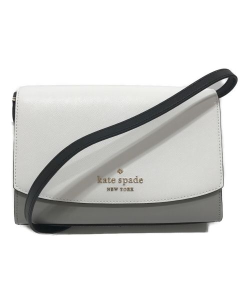 Kate Spade（ケイトスペード）Kate Spade (ケイトスペード) ショルダーバッグ ホワイト×グレーの古着・服飾アイテム