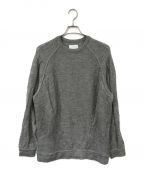 ACRONYMアクロニウム）の古着「CASHLAMA SILK MESH CREWNECK SWEATSHIRT」｜グレー