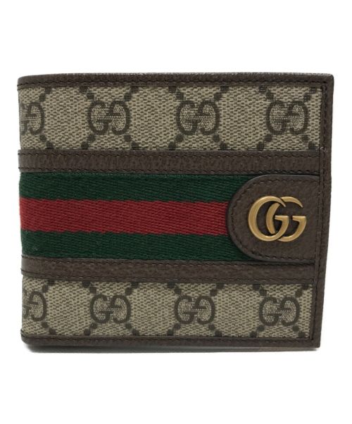 GUCCI（グッチ）GUCCI (グッチ) GGスプリームコイン ウォレット ブラウンの古着・服飾アイテム