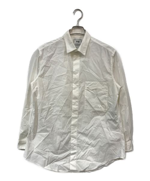 Y-3（ワイスリー）Y-3 (ワイスリー) CLASSIC CHEST LOGO BUTTON DOWN SHIRT ホワイト サイズ:Ｓの古着・服飾アイテム