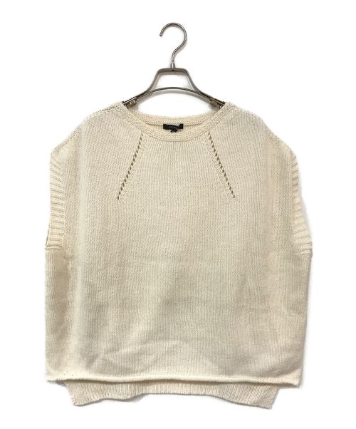 pas de calais（パドカレ）pas de calais (パドカレ) ニットベスト ホワイト サイズ:36の古着・服飾アイテム