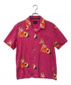 HUFハフ）の古着「PEACHY SS WOVEN SHIRT」｜ピンク