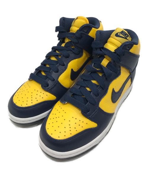 NIKE（ナイキ）NIKE (ナイキ) WMNS DUNK RETRO QS MICHIGAN SCHOOL ネイビー×イエロー サイズ:US7の古着・服飾アイテム