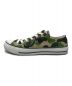 A BATHING APE (アベイシングエイプ) CANVAS APE STA LOW M2 グリーン サイズ:26cm：8000円