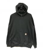 CarHarttカーハート）の古着「HOODED PULLOVER MIDWEIGHT SWEATSHIRT」｜ブラック