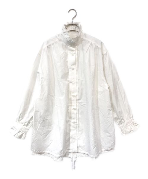 SALON Y（サロン）SALON Y (サロン) Frill 2WAY shirt ホワイト サイズ:Fの古着・服飾アイテム