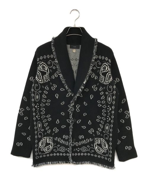 ALANUI（アラヌイ）ALANUI (アラヌイ) BANDANA JACQUARD CARDIGAN ブラック サイズ:Mの古着・服飾アイテム