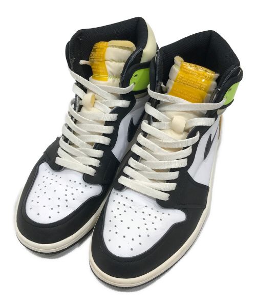 NIKE（ナイキ）NIKE (ナイキ) AIR JORDAN 1 RETRO HIGH OG ホワイト×ブラック×イエロー サイズ:26.5㎝の古着・服飾アイテム