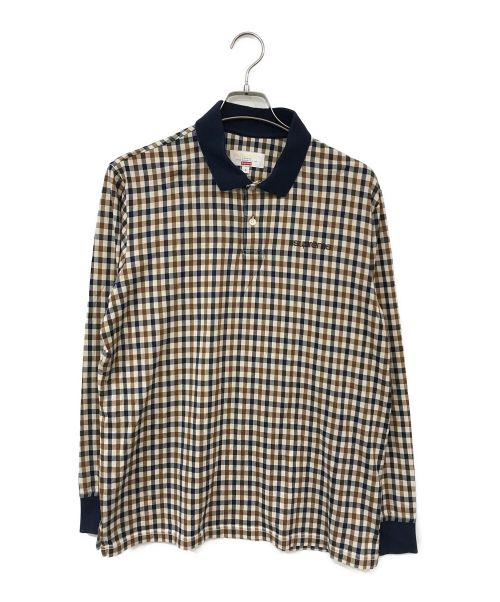 SUPREME（シュプリーム）SUPREME (シュプリーム) Aquascutum (アクアスキュータム) クラブチェックポロシャツ マルチカラー サイズ:Ｌの古着・服飾アイテム