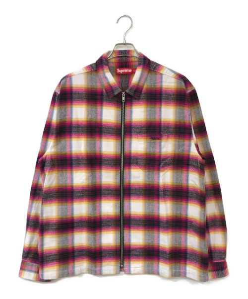 SUPREME（シュプリーム）SUPREME (シュプリーム) Shadow plaid flannel shirt ピンク×ホワイト サイズ:Lの古着・服飾アイテム