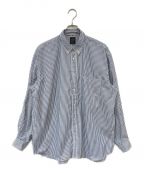 DAIWA PIER39ダイワ ピア39）の古着「TECH BUTTONDOWN SHIRT L/S STRIPE」｜ブルー