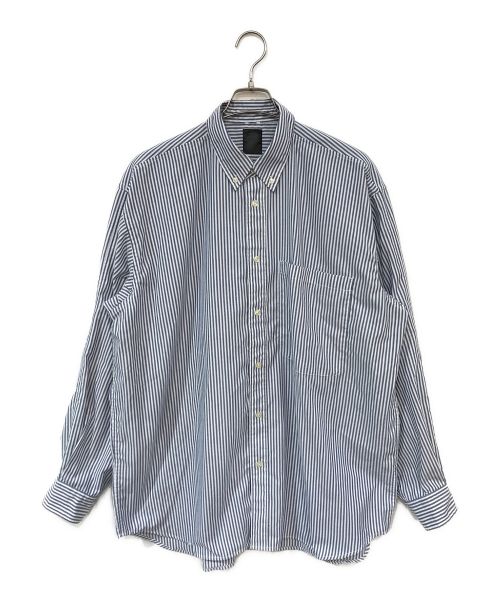 DAIWA PIER39（ダイワ ピア39）DAIWA PIER39 (ダイワ ピア39) TECH BUTTONDOWN SHIRT L/S STRIPE ブルー サイズ:Lの古着・服飾アイテム