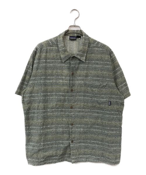 Patagonia（パタゴニア）Patagonia (パタゴニア) 総柄シャツ グリーン サイズ:Ｌの古着・服飾アイテム