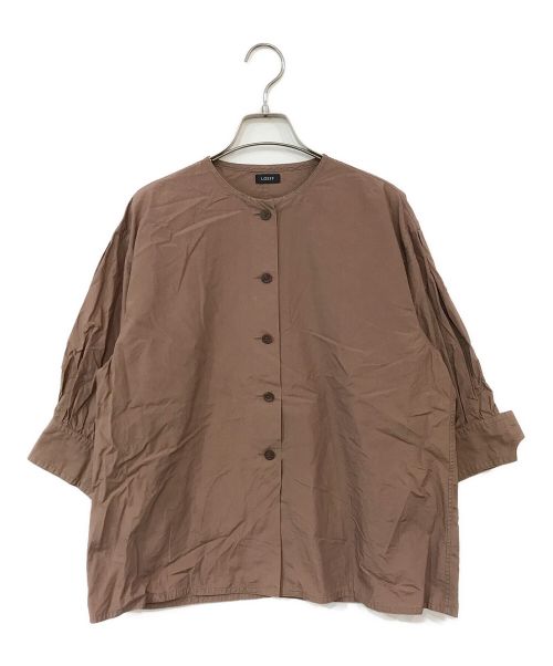 LOEFF（ロエフ）LOEFF (ロエフ) コットンウェザー パフスリーブ シャツ ブラウンの古着・服飾アイテム