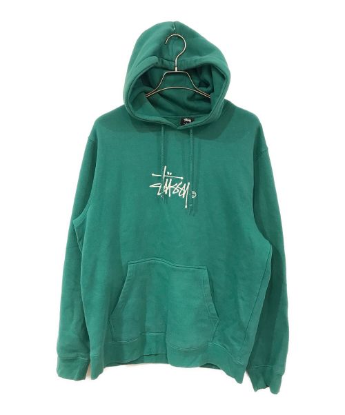 stussy（ステューシー）stussy (ステューシー) ロゴパーカー グリーン サイズ:Ｌの古着・服飾アイテム