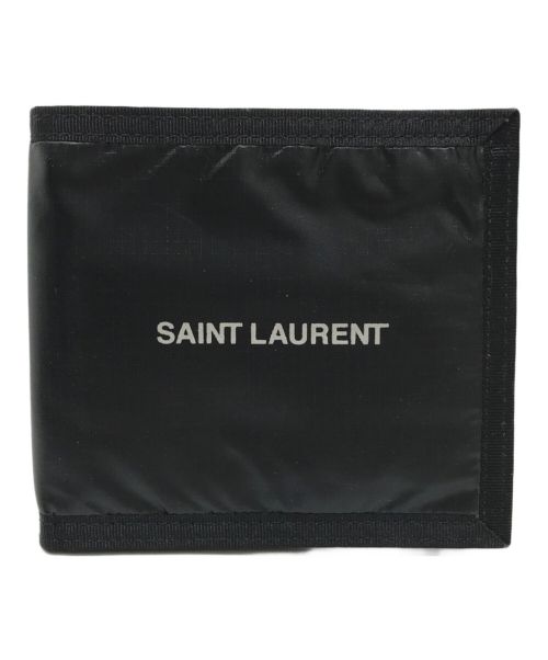 Saint Laurent Paris（サンローランパリ）Saint Laurent Paris (サンローランパリ) ナイロン2つ折り財布 ブラックの古着・服飾アイテム