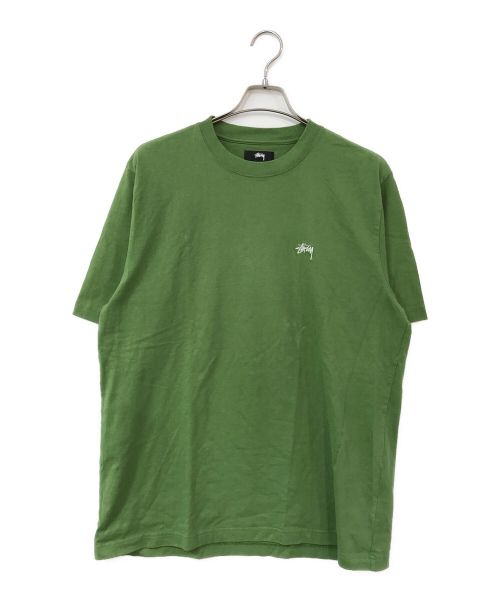 stussy（ステューシー）stussy (ステューシー) Logo T-SHIRTS グリーン サイズ:Ｌの古着・服飾アイテム