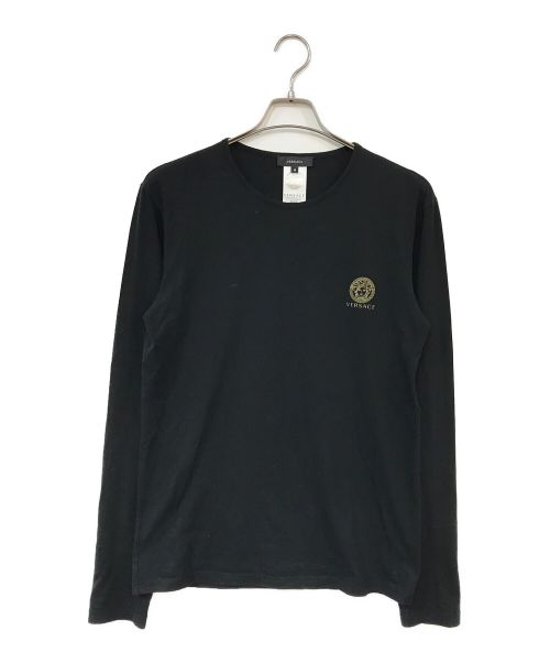 VERSACE（ヴェルサーチ）VERSACE (ヴェルサーチ) ロングスリーブカットソー ブラック サイズ:4の古着・服飾アイテム