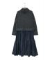 TORRAZZO DONNA（トラッゾドンナ）の古着「Knit × Tiered Skirt Hybrid One-piece」｜グレー