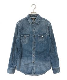 RRL（ダブルアールエル）の古着「コンチョボタンニムウエスタンシャツ」｜ブルー