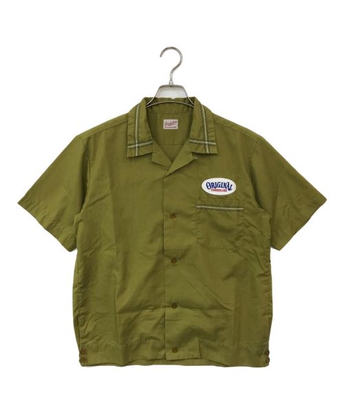 TENDERLOIN（テンダーロイン）TENDERLOIN (テンダーロイン) 半袖オープンカラーシャツ ライトグリーン サイズ:SMALLの古着・服飾アイテム