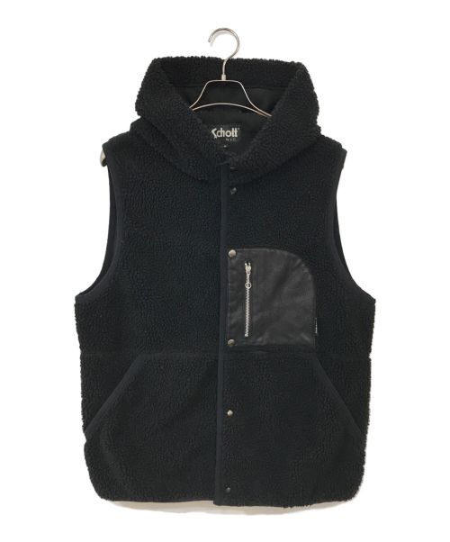 Schott（ショット）Schott (ショット) パイル ボアフリース ブラック サイズ:XLの古着・服飾アイテム
