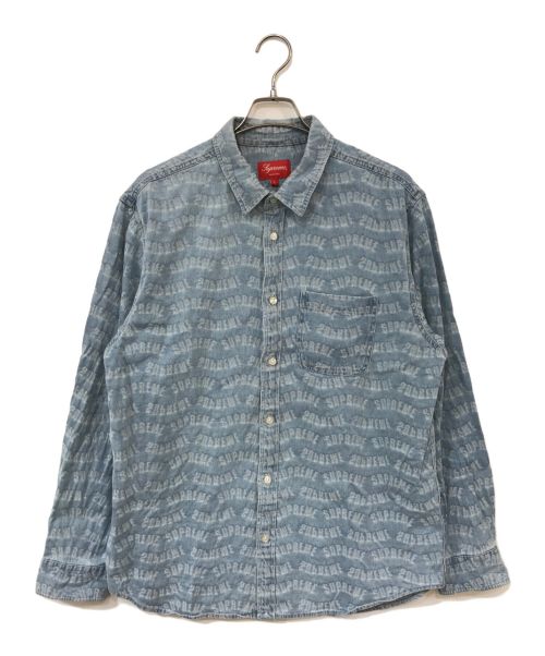 SUPREME（シュプリーム）Supreme (シュプリーム) arc jacquard denim shirt ブルー サイズ:Lの古着・服飾アイテム