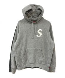 SUPREME（シュプリーム）の古着「s logo split hooded sweatshirt」｜グレー