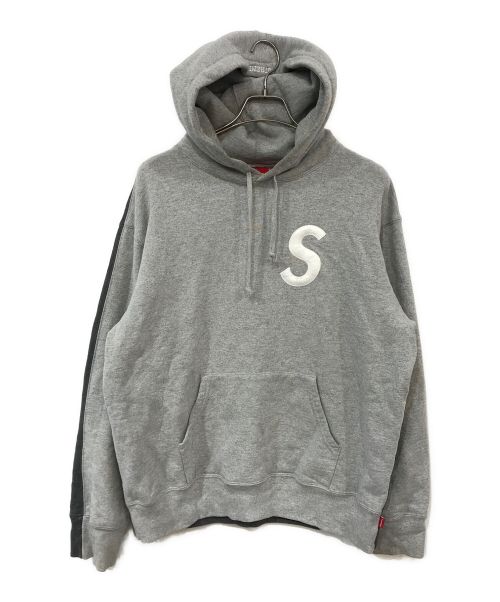 SUPREME（シュプリーム）SUPREME (シュプリーム) s logo split hooded sweatshirt グレー サイズ:Ｍの古着・服飾アイテム