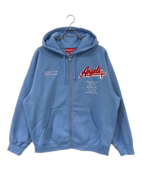 SUPREME（シュプリーム）Supreme (シュプリーム) Salvation zip up hooded sweatshirt ブルー サイズ:Lの古着・服飾アイテム