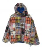 SUPREMEシュプリーム）の古着「Madras reversible windstopper puffer jacket」｜マルチカラー×ブルー