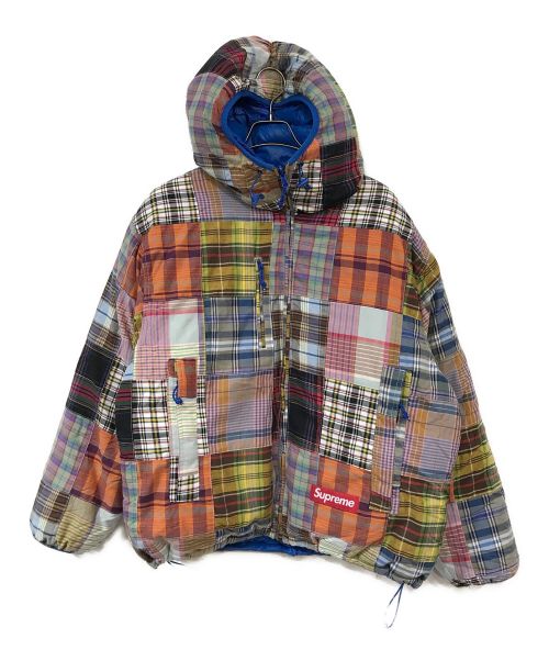 SUPREME（シュプリーム）SUPREME (シュプリーム) Madras reversible windstopper puffer jacket マルチカラー×ブルー サイズ:Ｍの古着・服飾アイテム