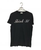 Saint Laurent Parisサンローランパリ）の古着「SPECIAL PROJECTS PUNK ROCK THINK IT T-SHIRT」｜ブラック