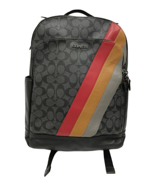 COACH（コーチ）COACH (コーチ) シグネチャー ダイアゴナル ストライプ グラハム バックパックの古着・服飾アイテム