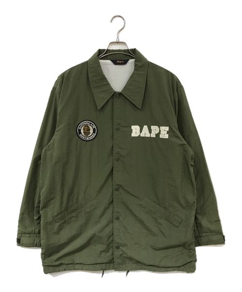 A BATHING APE（アベイシングエイプ）A BATHING APE (アベイシングエイプ) コーチジャケット グリーン サイズ:Lの古着・服飾アイテム