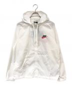 NIKEナイキ）の古着「Back Large Logo Woven Sports Hooded Jacket」｜ホワイト