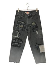 SUPREME×blackmeans（シュプリーム×ブラックミーンズ）の古着「Mended Loose Fit Jean」｜グレー