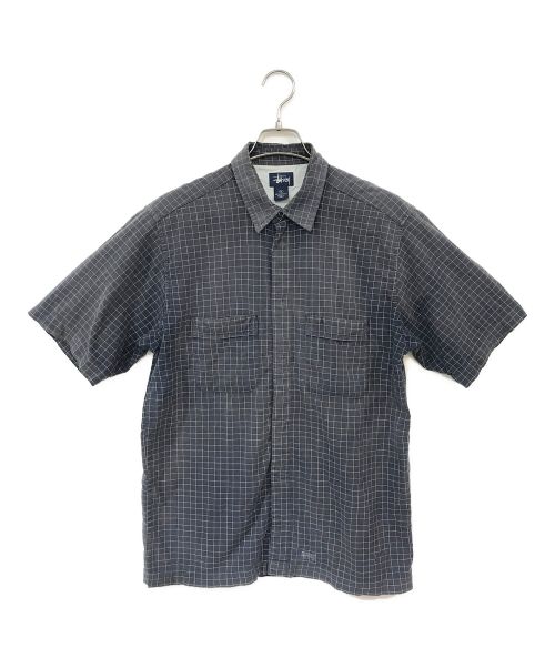 stussy（ステューシー）stussy (ステューシー) チェックシャツ ネイビー サイズ:Mの古着・服飾アイテム