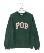 POP TRADING COMPANYポップトレーディングカンパニー）の古着「arch knitted crewneck」｜グリーン