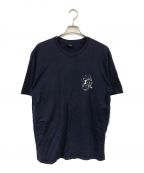 stussyステューシー）の古着「FIRE DISE TEE」｜ネイビー