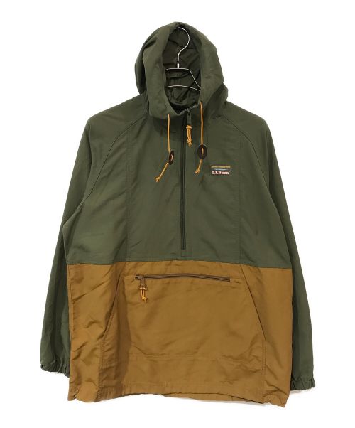 L.L.Bean（エルエルビーン）L.L.Bean (エルエルビーン) バイカラーアノラックパーカー グリーン×ブラウン サイズ:Lの古着・服飾アイテム