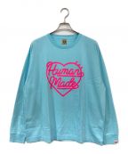 HUMAN MADEヒューマンメイド）の古着「Heart l/s t-shirt」｜ブルー