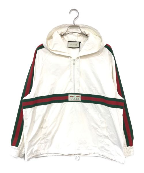 GUCCI（グッチ）GUCCI (グッチ) Caotton canvas windbreaker ホワイト サイズ:46の古着・服飾アイテム