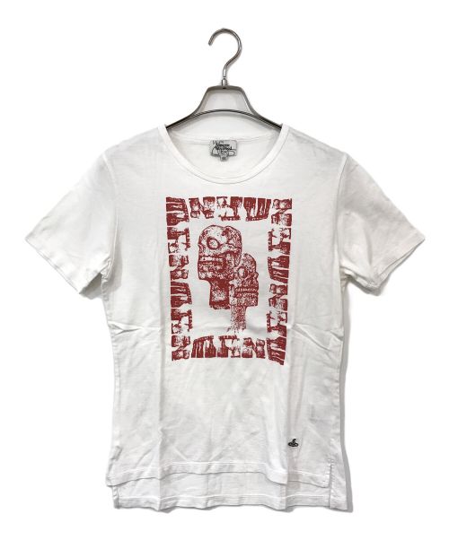 Vivienne Westwood man（ヴィヴィアン ウェストウッド マン）Vivienne Westwood man (ヴィヴィアン ウェストウッド マン) プリントTシャツ ホワイト サイズ:44の古着・服飾アイテム