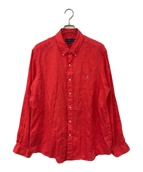 POLO RALPH LAUREN（ポロ・ラルフローレン）POLO RALPH LAUREN (ポロ・ラルフローレン) リネンシャツ レッド サイズ:BOYS XL(185/104A)の古着・服飾アイテム