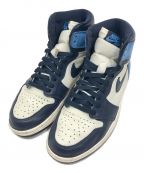 NIKEナイキ）の古着「AIR JORDAN 1 HIGH OG OBSIDIAN」｜ホワイト×ネイビー