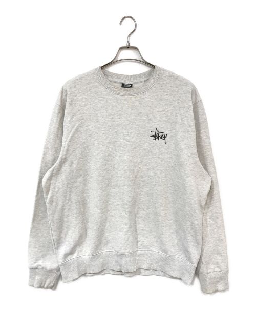 stussy（ステューシー）stussy (ステューシー) BASIC STUSSY CREW SWEAT グレー サイズ:Lの古着・服飾アイテム