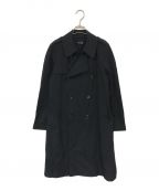 COMME des GARCONS tricotコムデギャルソントリコ）の古着「striped wool trench coat」｜ブラック